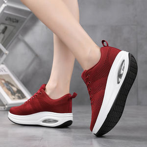 Ruideng 2025 femmes décontracté gros Sneaker respirant à lacets maille secouer chaussures <span class=keywords><strong>talon</strong></span> <span class=keywords><strong>compensé</strong></span> pour printemps été voyage pour la mère - Product Image 5