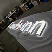 Lettres lumineuses tridimensionnelles personnalisées en acrylique, avec bande LED double face en acier inoxydable, panneau lumineux IP65