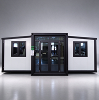 Maison conteneur extensible OEM d'usine 20ft 40ft, maison préfabriquée à double ailes avec salle de bain et cuisine pour hôtel de glamping