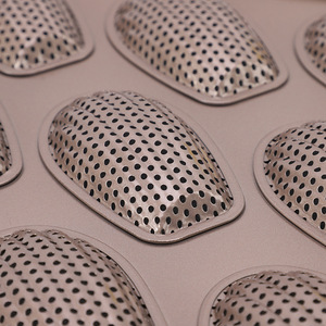 Gold Plated Perforated Shell Shaped Madeleine Mold 12 Cavity Non Stick <b>Baking</b> Pan Carbon Steel <b>Oven</b> Safe - Product Image 2
