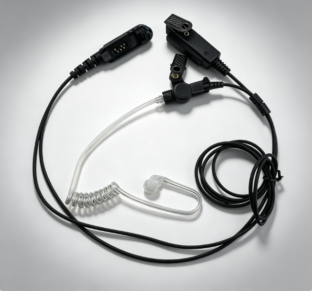 MOTOROLA PMLN5727A Two Way Radio Headphone with Transparent Conductive Ear Tubes XPR3300E XPR3500E DP2400E DP2600E DEP550E/570E
