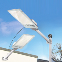 Système d'énergie solaire extérieur avec capteur led lampadaire 100w 200w 300w 400w jardin solaire lampadaire