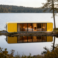 Maison préfabriquée de luxe de 40 pieds, design moderne abordable, type cabane Apple, avec terrasse, salle de bain, cuisine, pour villa, hôtel, chambre, résidence