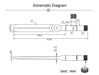 Antena de Goma WiFi Wlan de Doble Banda 2.4G 5.8G para Automóvil JCW913, Conector SMA Macho