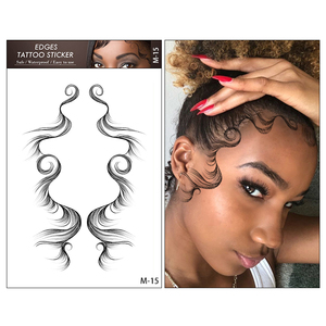 Autoadesivo del tatuaggio dei capelli del <span class=keywords><strong>bambino</strong></span> del tatuaggio del bordo dell'attaccatura dei capelli duratura su ordinazione temporanea impermeabile di nuovo disegno - Product Image 1