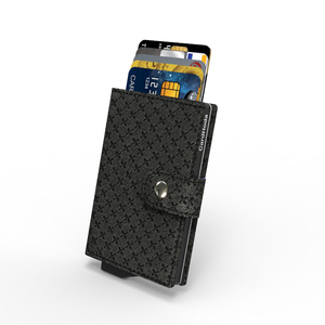 CardHoda Ultra Thin Aluminum <b>RFID</b> Blocking Card Holder <b>Wallet</b> with Geometric Pattern and Snap Closure Unisex Design - Product Image 6