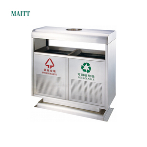 Cesta de papel de acero para exteriores <span class=keywords><strong>Cubo</strong></span> de <span class=keywords><strong>basura</strong></span> de <span class=keywords><strong>reciclaje</strong></span> rectangular Contenedor de <span class=keywords><strong>basura</strong></span> de metal <span class=keywords><strong>vertical</strong></span> <span class=keywords><strong>Cubo</strong></span> de <span class=keywords><strong>basura</strong></span> público de pie - Product Image 1