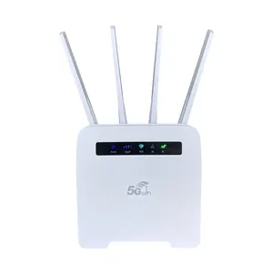 Portable High Speed Dual Band Gigabit Wifi6 Mesh Wireless NR Cellular Network Lte Cpe Wifi 6 Modem 5g Router With Sim Card Slot