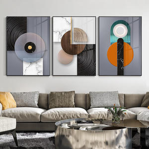 Dipinti su Tela Astratti Geometrici Moderni in <span class=keywords><strong>Bianco</strong></span>, <span class=keywords><strong>Nero</strong></span> <span class=keywords><strong>e</strong></span> Oro, <span class=keywords><strong>Poster</strong></span> <span class=keywords><strong>e</strong></span> Stampe su Porcellana Cristallina - Product Image 4