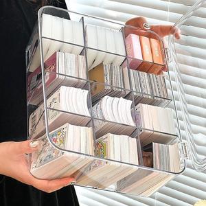 Caja de almacenamiento acrílica cuadrada moderna, almacenamiento de tarjetas pequeñas transparentes con tapa, mesa, acabado, caja de plástico sellada - Product Image 4