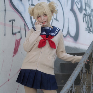 Zixiao Sailor Uniform Cosplay Costume Women's High School JK Style Knit Fabric Adult Size - Product Image 1