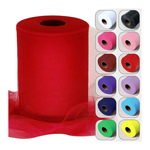 Rollos de tela de encaje de tul francés 6 pulgadas 100 yardas para vestido de tul para niñas - Product Image 1