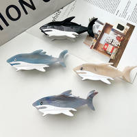 Pince à cheveux griffe de poisson en acétate, nouveauté, forme animale, cadeau pour l'été et la plage, pince à cheveux pour femmes et filles, logo personnalisé