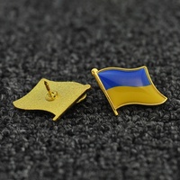 Broches et badges personnalisés drapeau Ukraine en métal, plaqué or, couleur Pantone, moulage sous pression, logo personnalisé, vente en gros Oneway
