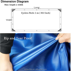 <span class=keywords><strong>Bâche</strong></span> robuste en PVC enduit imperméable 2m x 1,5m 500GSM, ignifuge, protection UV, avec œillets pour voiture, bateau, camping - Product Image 5