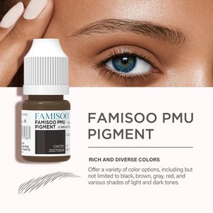 Encre de tatouage semi-permanente organique non toxique NUOJO OEM pour microblading, maquillage permanent, pigment 5ml/15ml, flacons pour sourcils - Product Image 3