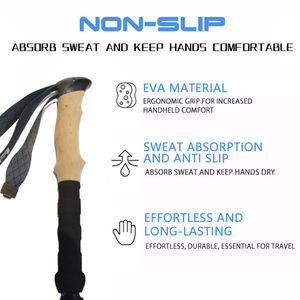 Bâtons de ski, de randonnée et de trekking réglables, pliables et portables en alliage d'aluminium 6061 pour la <span class=keywords><strong>marche</strong></span> <span class=keywords><strong>nordique</strong></span> et l'escalade - Product Image 4