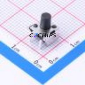 TS-1102US-C-I Tactile Switch SMD Switch Single Pole Single Throw Round Button 2.6N Horizontal Mount - Product Image 1