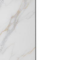Panneau mural en PVC effet marbre 1220x2440x3mm, haute brillance, imperméable, panneau décoratif 3D pour l'intérieur des hôtels et salles de bain