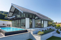 Maison en bois préfabriquée moderne avec isolation et prête pour l'énergie solaire, conception personnalisée pour bureau de jardin, villa, complexe de glamping