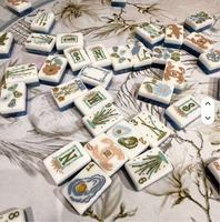Jeu de tuiles de mahjong américain pour 4 joueurs - Design moderne en acrylique automatique de luxe