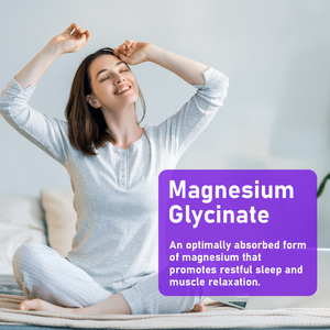 Cápsulas de Glicinato de Magnesio OEM ODM Quelado para una Absorción Rápida, Promueven un Sueño Reparador, Ayudan a los Músculos a Moverse con Facilidad - Product Image 3