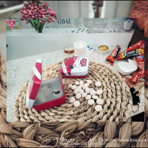 Caja de hojalata <span class=keywords><strong>con</strong></span> logotipo 3D personalizado, caramelos duros de menta, xilitol múltiple, incluyendo fresa Afrutada, limón, sin azúcar, certificado Kosher - Product Image 2