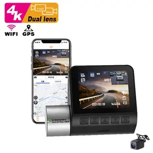 2 بوصة جهاز تسجيل فيديو رقمي للسيارات داش كاميرا مع app 4k dashcam 2 قناة الذكية الجبهة والخلفية المزدوج داش كاميرا wifi gps سيارة dashcam 4k