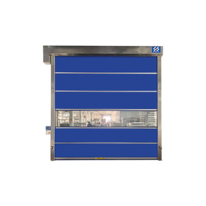 Usine verticale sectionnelle industrielle en acier soulevant l'entrepôt coulissant automatique porte industrielle à grande vitesse aérienne pour l'industrie - Product Image 3