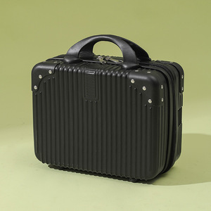 Vintage 14-inch <b>Mini</b> Portable Cosmetic <b>Box</b> Handbag Small Luggage Bag Password Travel Case <b>Storage</b> Makeup - Product Image 6