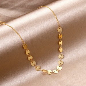 Collar de Acero Plateado al por Mayor, Joyería con Diseño de Cola de Pez, Collar Multicapa con Cadena Dorada para Mujer - Product Image 3