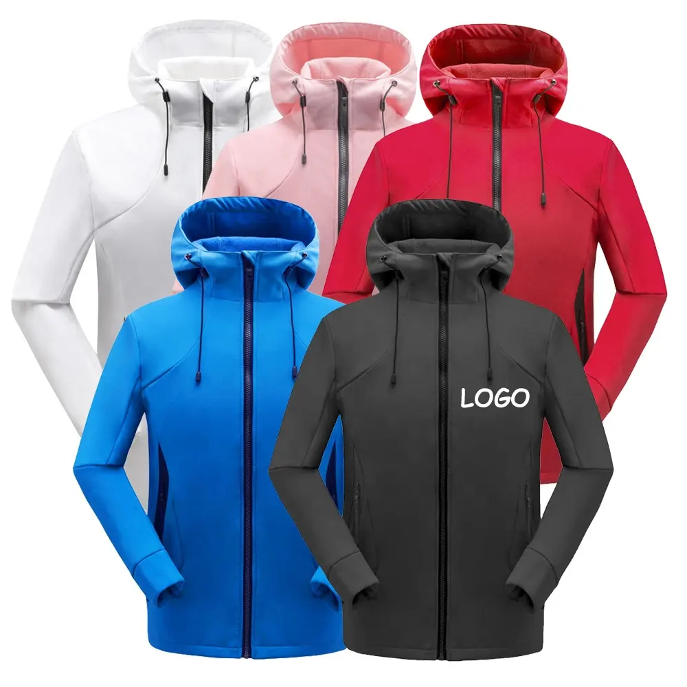 New Men's Softshell Jackets Autumn Spring Streetwear Unisex Windbreaker Jackets Fleece Men Hooded