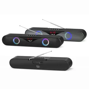  YG-A76S kablosuz Bluetooth ses çubuğu 2 inç bas ev sineması hoparlör aktif LED renkli işık parti hoparlör ile LED ekran