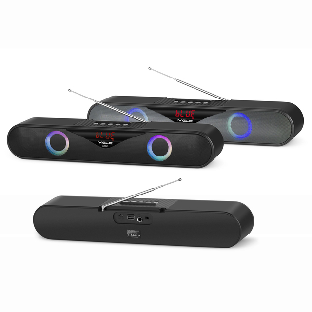 OEM YG-A76S Wireless Blue-tooth Sound bar Bass Home Theatre Speaker Woofer BT LED Colorful Light Party Speaker LED Display