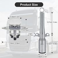 Set Soket Konektor Trailer 7-Way 7-Pin Heavy Duty dengan Pelindung Kabel, Bahan Zinc Die-Cast untuk Truk Semi dan Traktor Trailer