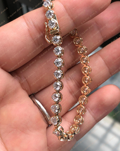 สร้อยข้อมือเทนนิสเงินแท้ 925 คุณภาพสูง ดีไซน์คลาสสิก ประดับเพชรโมอิสซาไนต์ทรงโซลิแทร์ 30 เม็ด น้ำหนัก 9.00 กะรัต เหมาะสำหรับใส่ไปงานปาร์ตี้ ของขวัญสุดพิเศษ - Product Image 2