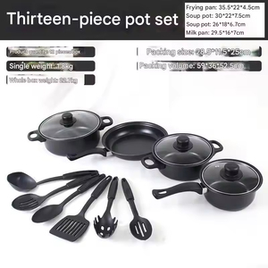 Juego de Utensilios de Cocina Antiadherentes de 13 Piezas, Olla para Sopa de Piedra de Granito, Sartén, Cacerola para Leche, Espátula, Utensilios de Cocina Multifuncionales para la Familia - Product Image 5