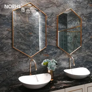 Chine fournisseur professionnel salle de bain grand miroir mural en métal avec cadre