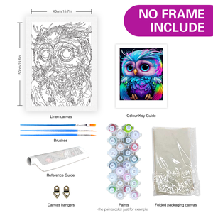 Pintura por Números para Adultos, Kits <span class=keywords><strong>de</strong></span> Búho, Lindos <span class=keywords><strong>Animales</strong></span>, Imagen <span class=keywords><strong>con</strong></span> Números, Manualidades, Regalo para Decoración del Hogar, 40x50cm - Product Image 2