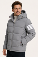 Veste matelassée à capuche pour femme OEM ODM, 90% duvet de canard blanc, garnissage 150g, coupe-vent isolant style preppy, vente en gros UE
