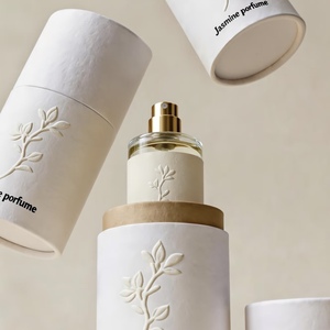 Custom Luxury Round Perfume Packaging Tube Embossed Biodegradable Cosmetic Fragrance <b>Gift</b> <b>Box</b> with Lid Perfume <b>Bottle</b> - Product Image 4