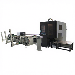 GoodCut Machinery Cortador láser de fibra de tubo tipo L H C de alta precisión de 12m de largo con alimentación automática con MAX RAYCUS IPG - Product Image 1