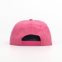Op maat gemaakte geborduurde patch pet voor heren, 5-delige flat brim snapback pet van nylon