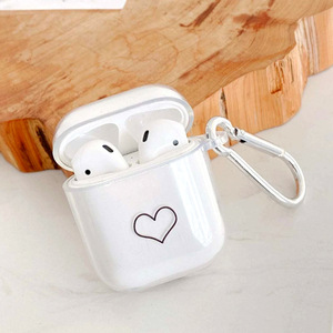 Funda Protectora de Silicona Suave con Diseño de Corazón Simple para Auriculares Inalámbricos Apple AirPods - Product Image 4