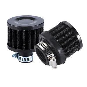 Filtro de ar universal para carro, 12mm 25mm, para motocicleta, entrada de ar frio, alto fluxo, mini filtros de couro XH-UN008