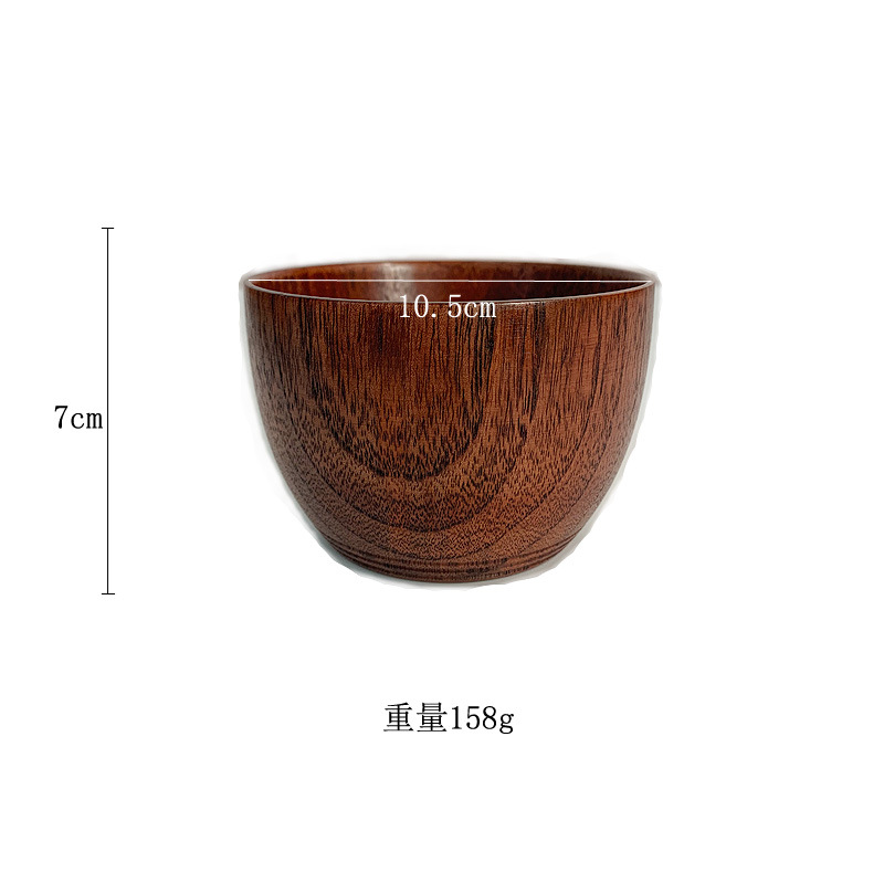 Bol en bois à fond plat à double paroi