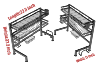 Égouttoir à vaisselle double niveau en acier inoxydable, multifonctionnel, non pliable, pour évier, support de rangement pour assiettes et bols