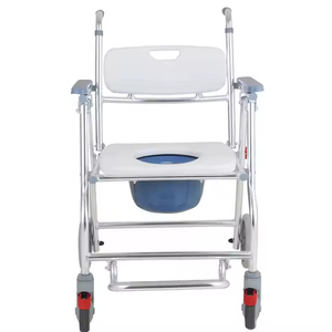 Aluminium Accessible Transport Toilette Fauteuil Roulant <span class=keywords><strong>Commode</strong></span> Étanche Portable Salle De Bains Équipement De Sécurité Robuste Cadre Chaise Roulante - Product Image 1