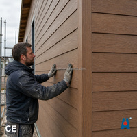 Panneau de façade en fibro-ciment à grain de bois A1 10 mm 200x2440 mm pour revêtement mural extérieur OEM
