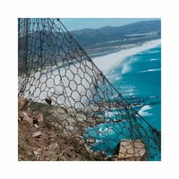 Système de protection des pentes par cordes en maille tissée simple anti-chute de pierres avec service de découpe pour la protection des pentes